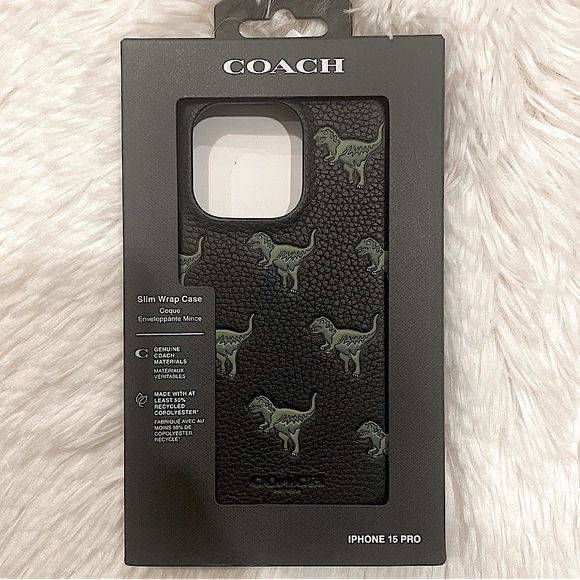 Coach Leather IPhone 15 Pro Phone Case - Picture 4 of 9